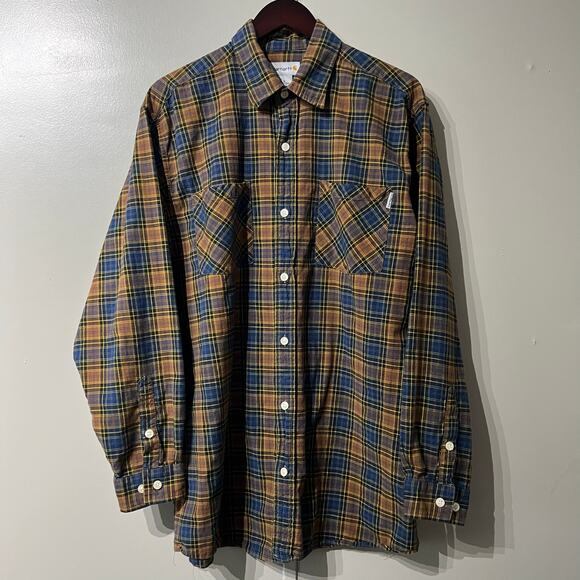 Carhartt Other - Carhartt Plaid Button Down Long Sleeves Double Pocket Shirt | Men's Size Large